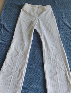 Party Wear Boot Cut White Classy Pants