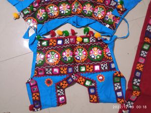 Vibrant Blue Gujarati Chaniya Choli
