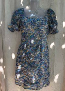 Floral Ruched Mini Dress