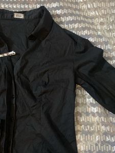 y2k Classic Black Button-Down Shirt