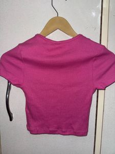 Ribbed Crop Top - Pink