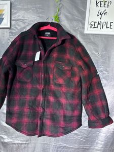Cozy Plaid Fleece Sherpa  Lined Jacket shirt