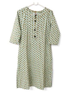 Mint Green Floral Printed Kurti | Size 38 | Brand