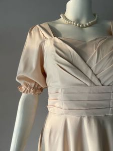 Elegant Puff Sleeve Gown