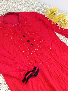❤️ Elegant Red Kurti ❤️
