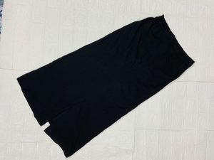 Black Maxi Skirt with Slit