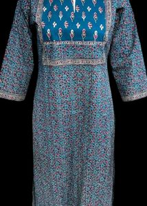 Cotton blue Printed Kurti