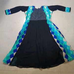 Stylish Blue Printed Kurta Set