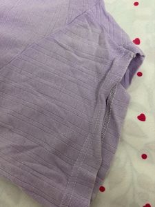 Lavender Ribbed T-Shirt