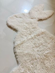 Fluffy White Bunny Rug