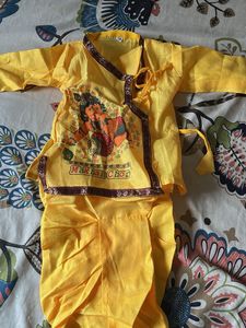 Yellow Krishna & Radha Outfits