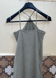 Olive Halter Mini Dress