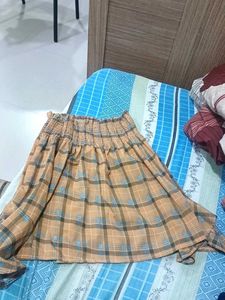 Cute Plaid Flared rop