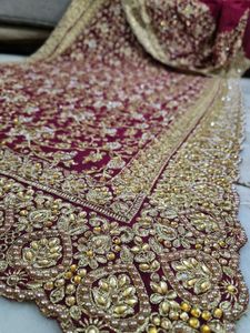 bridal Maroon Saree