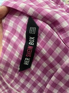 Gingham Print Short Dress🎀