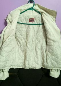 Cream Cropped Jacket
