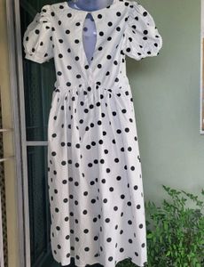 Cute Polka Dot Midi Dress