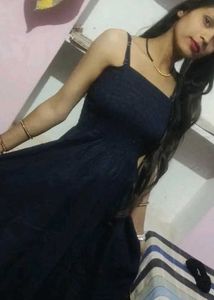 Navy Blue Spaghetti Strap Dress