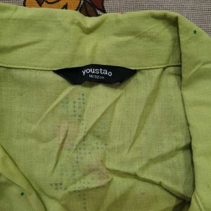 Lime Green Floral Sleeveless Top