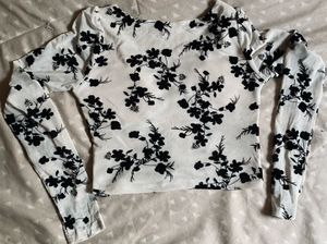 Floral Mesh Top