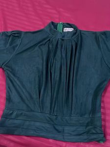 Dark Green Long Sleeve Top