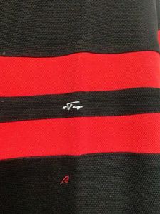 Men's Black &amp; Red Striped Sweater