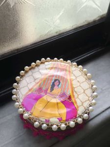 Designer Lehenga Choli Round Storage Box