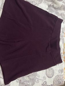 Burgundy High-Waisted Shorts