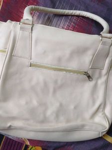 Cream Quilted Tote Bag