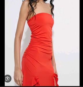 Stunning Red Strapless Dress