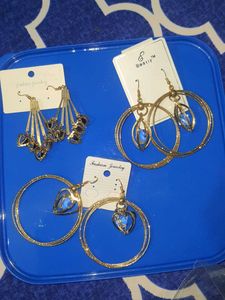 Assorted Fashion Earrings - Gold Tones