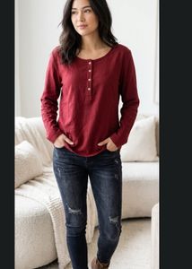 Maroon Long Sleeve Top