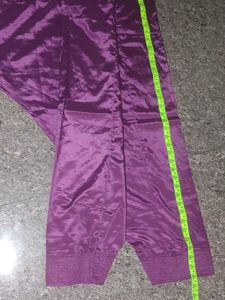 Purple Silky Palazzo Pants