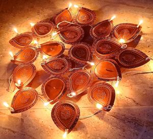 Brown Diya Light 2M Electric 21 Deepak
