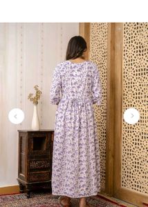 Elegant Floral Print Maternity Dress