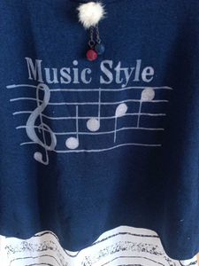 Sale 😍 Stylish Navy Blue Music Style Top