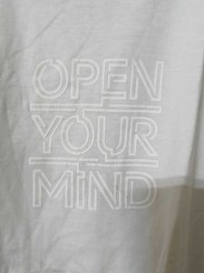 White "Open Your Mind" Graphic T-Shirt