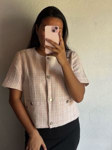 Chic Textured Short Sleeve Top