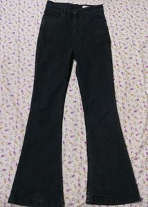 Zudio Black Flared Jeans