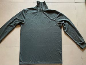 Men's Olive Green Turtleneck T-Shirt