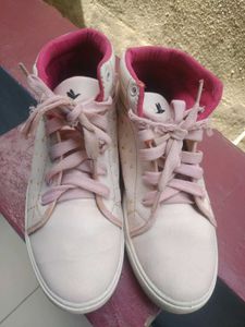 Cute Pink High Top Sneakers