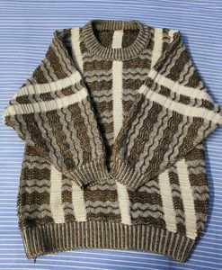Cozy Checkered Knit Sweater