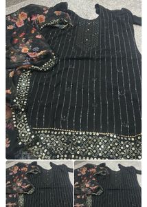 Embroidered Blue Saree
