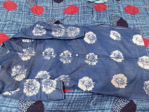 2 piece denim kurta