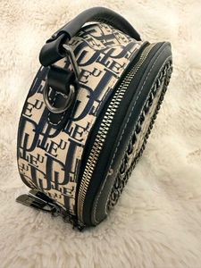 Chic Round Monogram Crossbody Bag