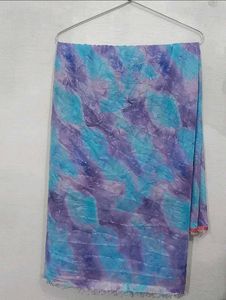 Vibrant Blue &amp; Purple Saree of 1