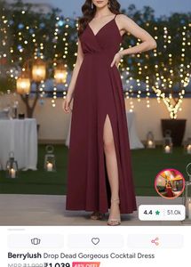 Burgundy Maxi Slip Dress
