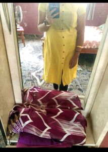 Bright Yellow Button-Down Kurta