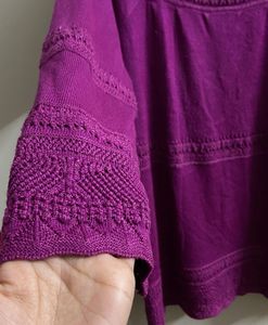 Stylish Purple Knit Top