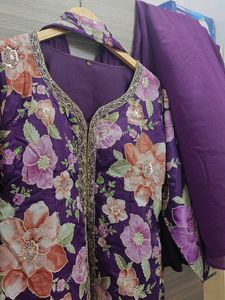 Floral Embroidered Kurta Palazzo set